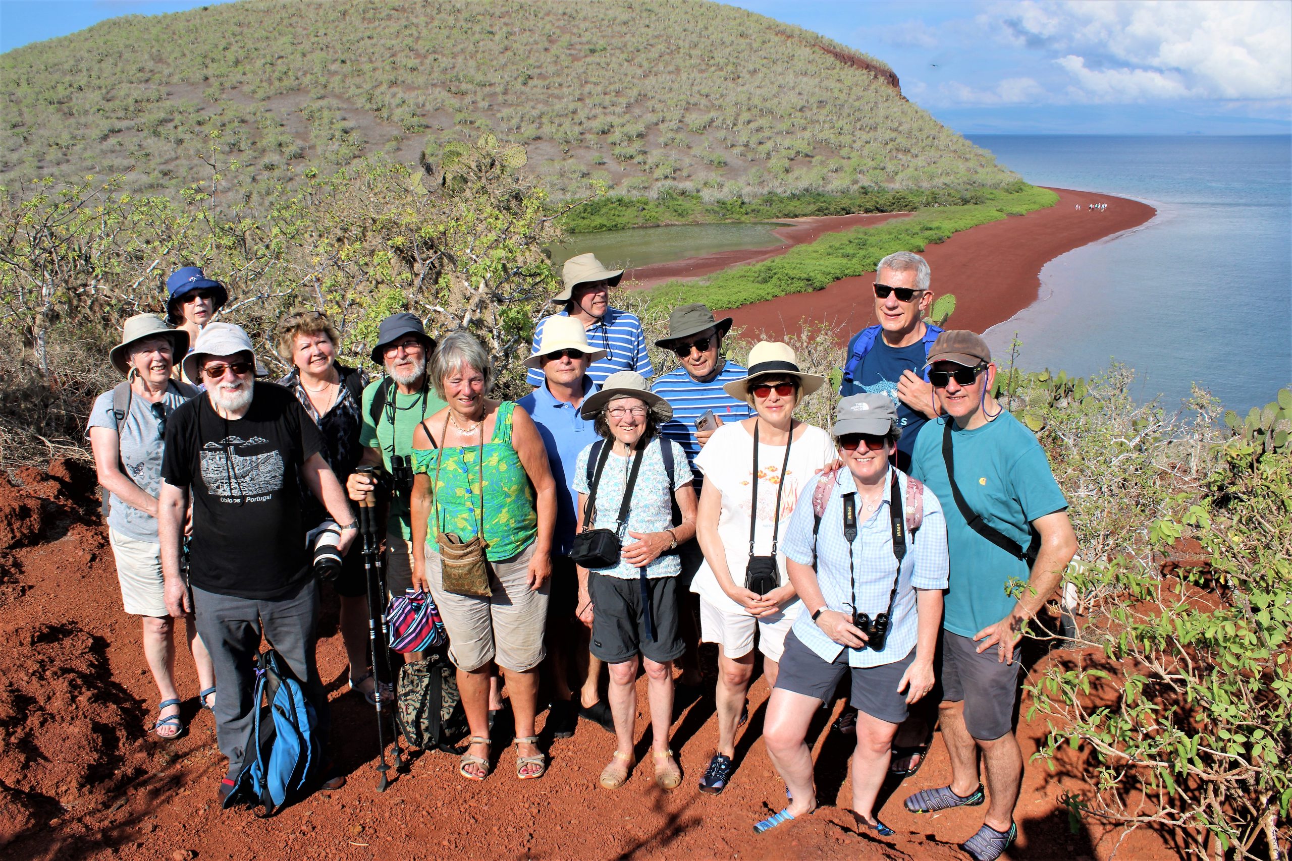 Galapagos Islands safe travel group tour with local guides in Rabida Island