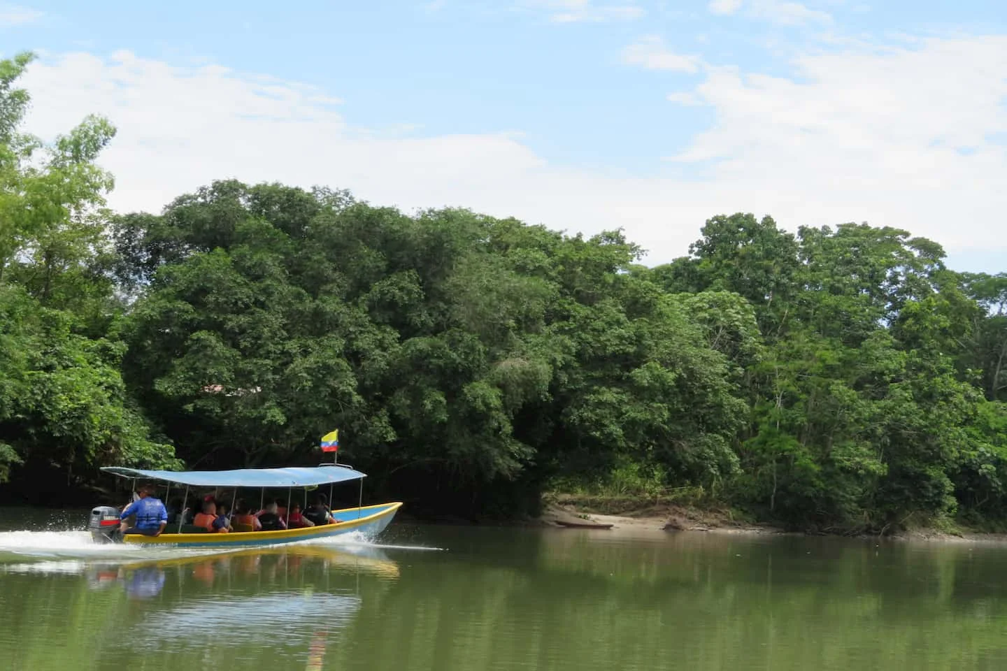 Amazon river boat tour on the Río Napo, part of an Ecuador Galápagos Amazon Andes trip