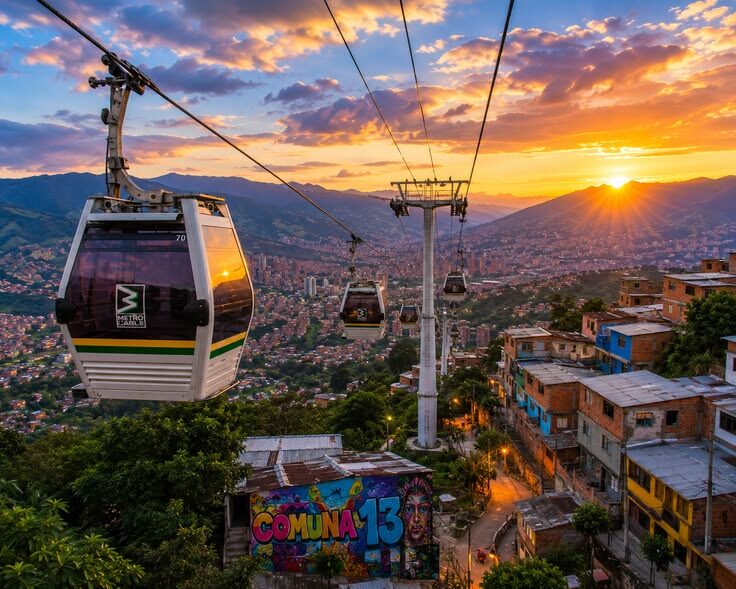Tour de Luces Medellin - Teleferico y Comuna 13 al atardecer - Galaapp