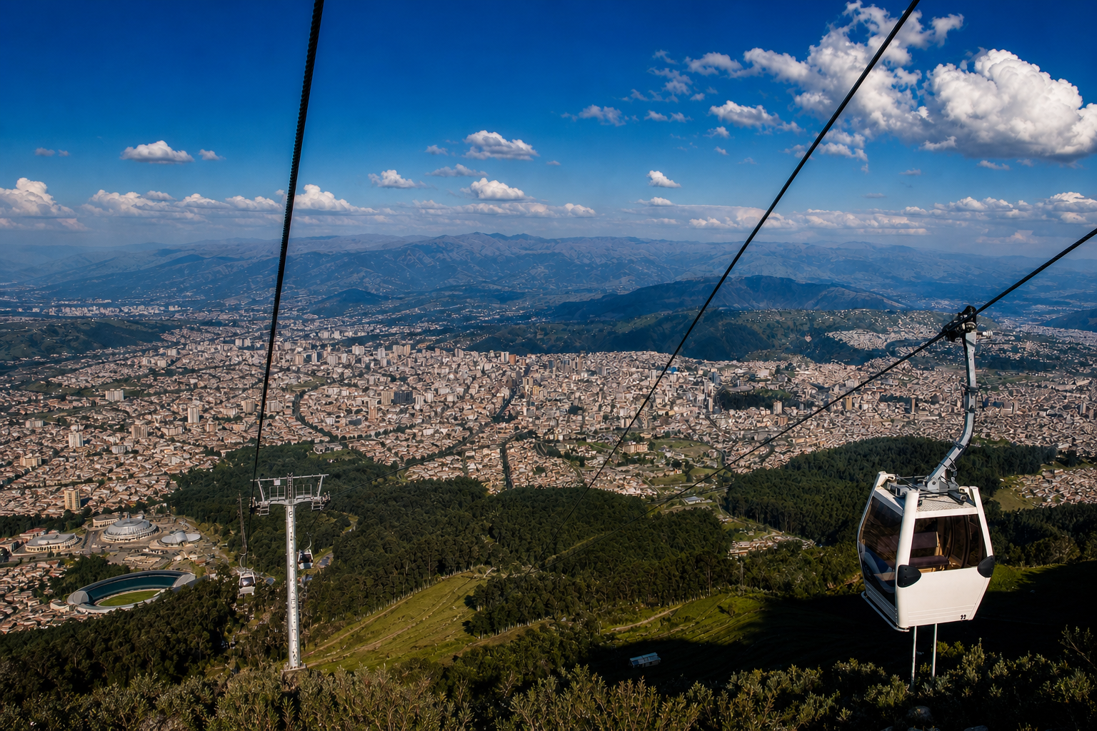 TelefériQo cable car over Quito, altitude sickness Quito prevention guide